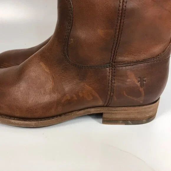 Frye Melissa 2 Leather Boots Womens Brown Riding Equestrian 3475449 - Picture 5 of 13